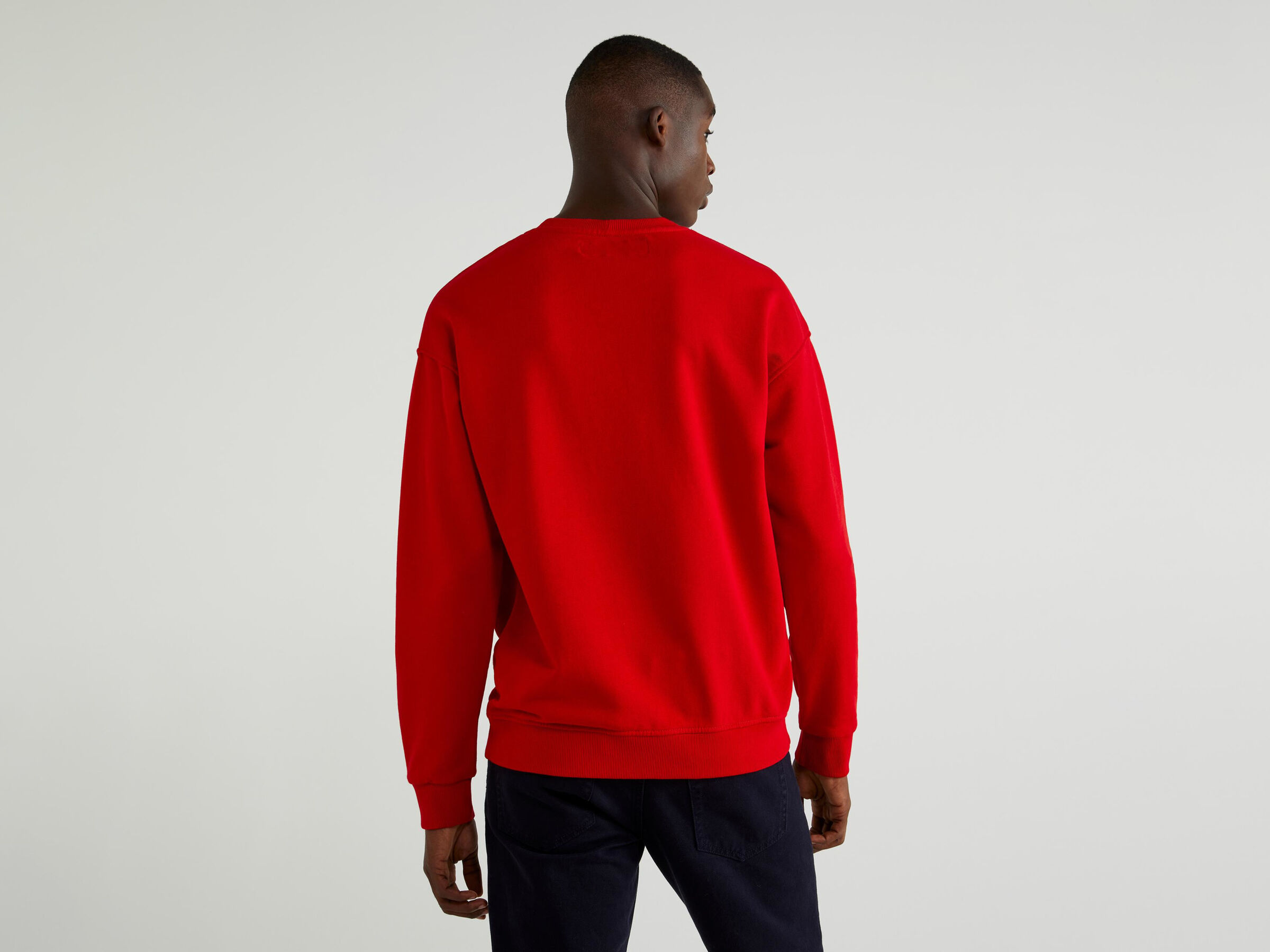 Sweatshirt in cotton with clashing band Men image number 3